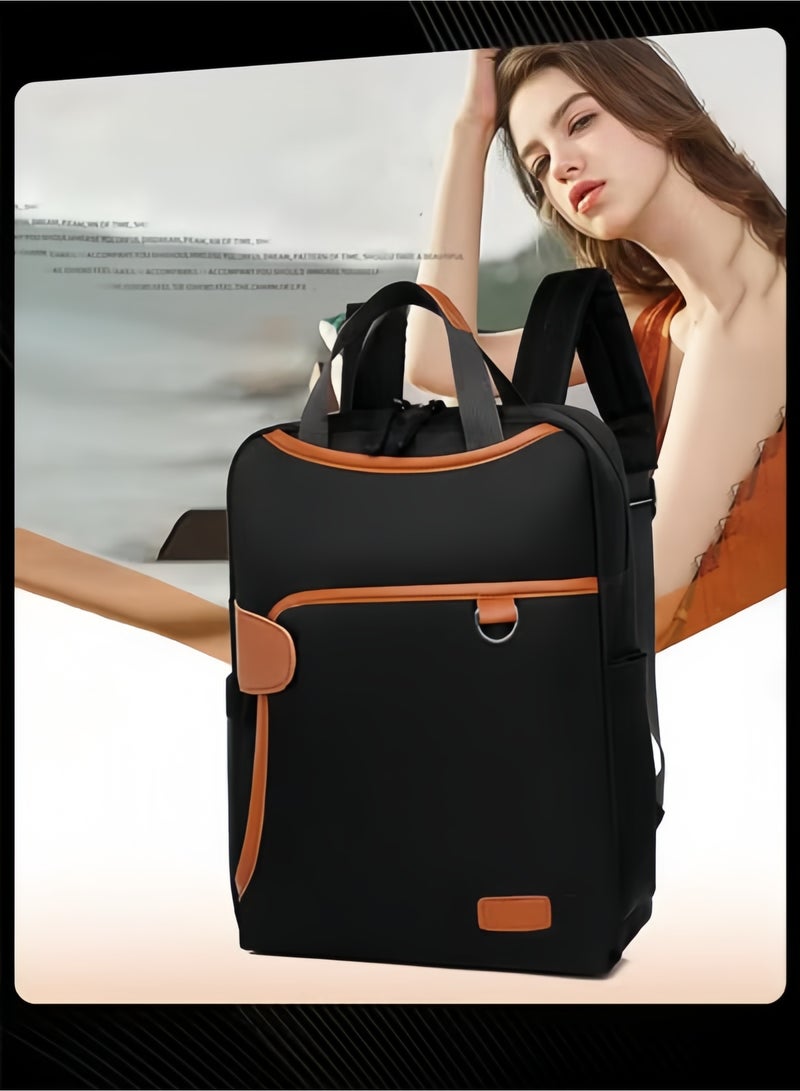 حقيبة ظهر نسائية كاجوال للأعمال متعددة الوظائف من أكسفورد لحمل الكمبيوتر المحمول والسفر ومقاومة للتآكل وحقيبة يومية مقاومة للغبار مع جيوب تناسب 13 بوصة للعمل والمكتب - Image 1